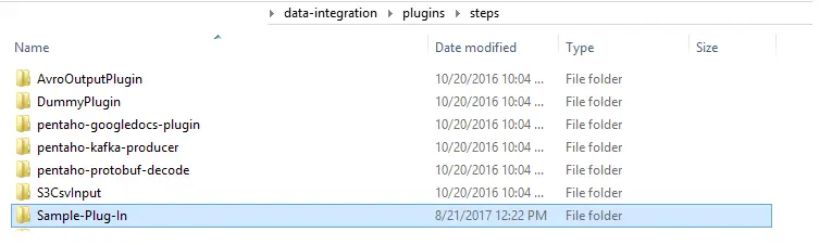 ‘Sample-Plug-In’ under Data Integration