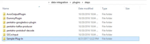 ‘Sample Plug-In’ under Data Integration