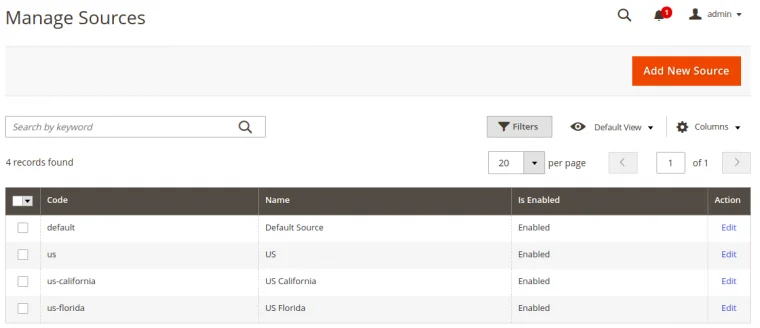 Manage Sources