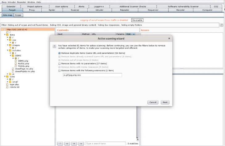 Active scanning wizard