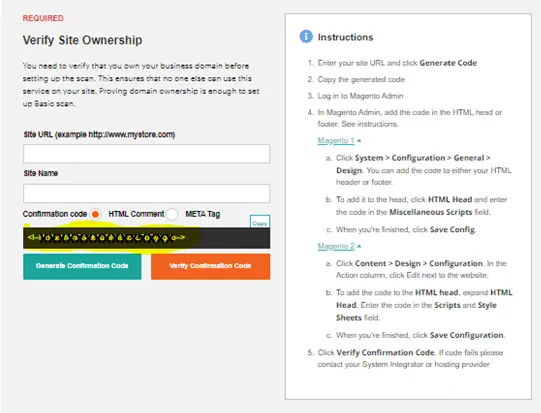 Verify Site Ownership