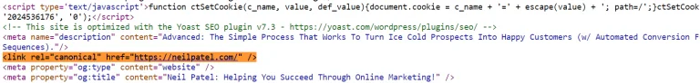 Canonical tag