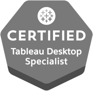 Certified – Tableau Desktop Specialist