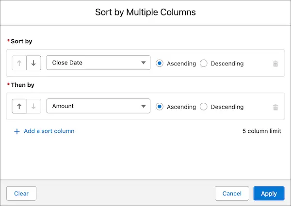 Sort by multiple columns