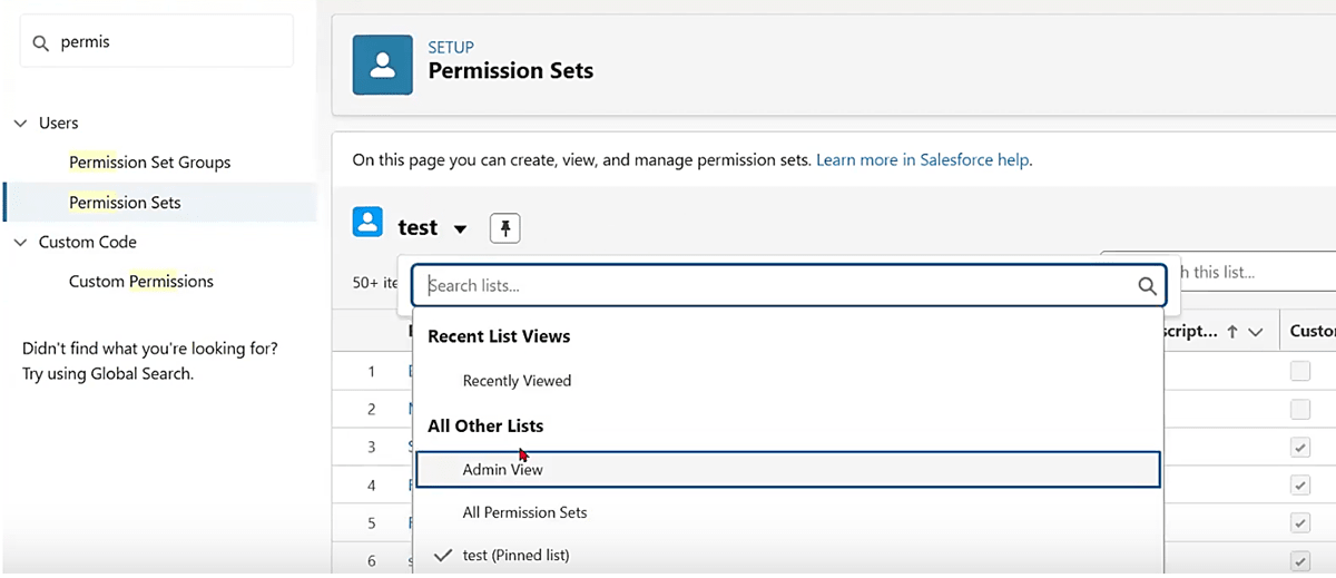Enhanced Permission Set List Views