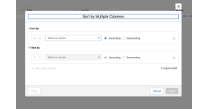 Sort by Multiple Columns