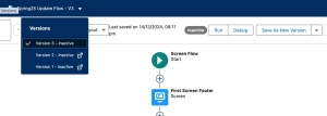 Version History Access in Flow Builder