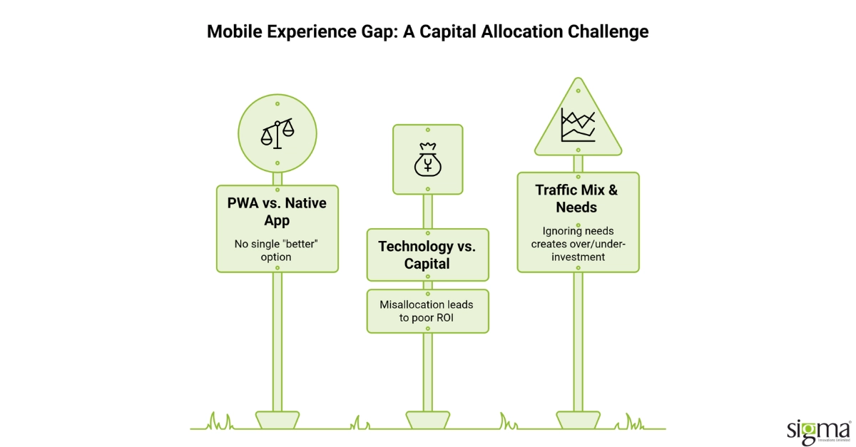 Mobile experience gap Mobile experience gap