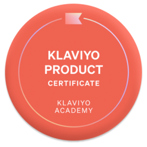 Klaviyo Product certificate