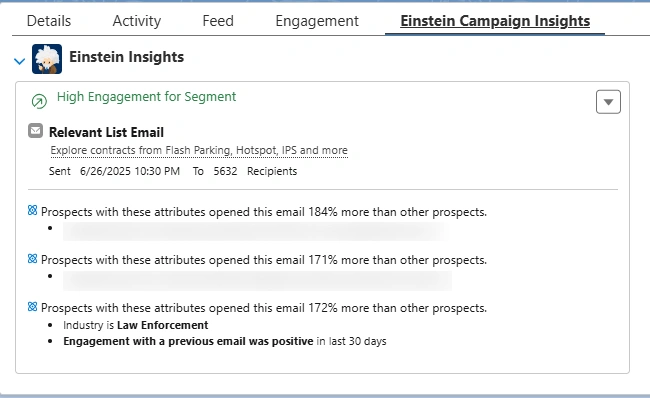 Adding Einstein Campaign Insights to Lightning Page