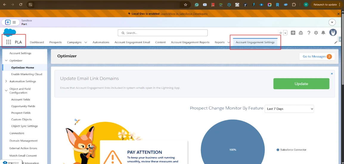 Pardot Lightning App (PLA)