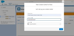 Create Contact Center in Salesforce