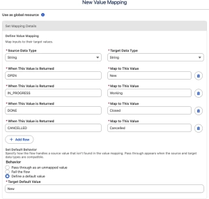 Map Values Using Global Flow Resources
