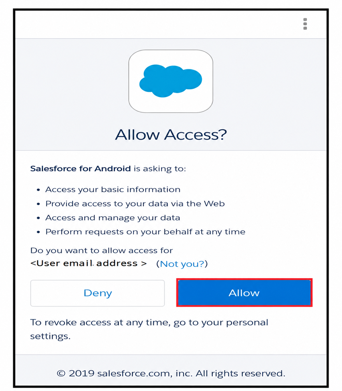 allow access