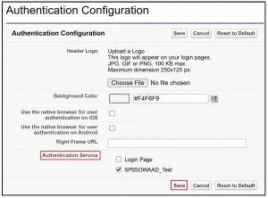 authentication configuration