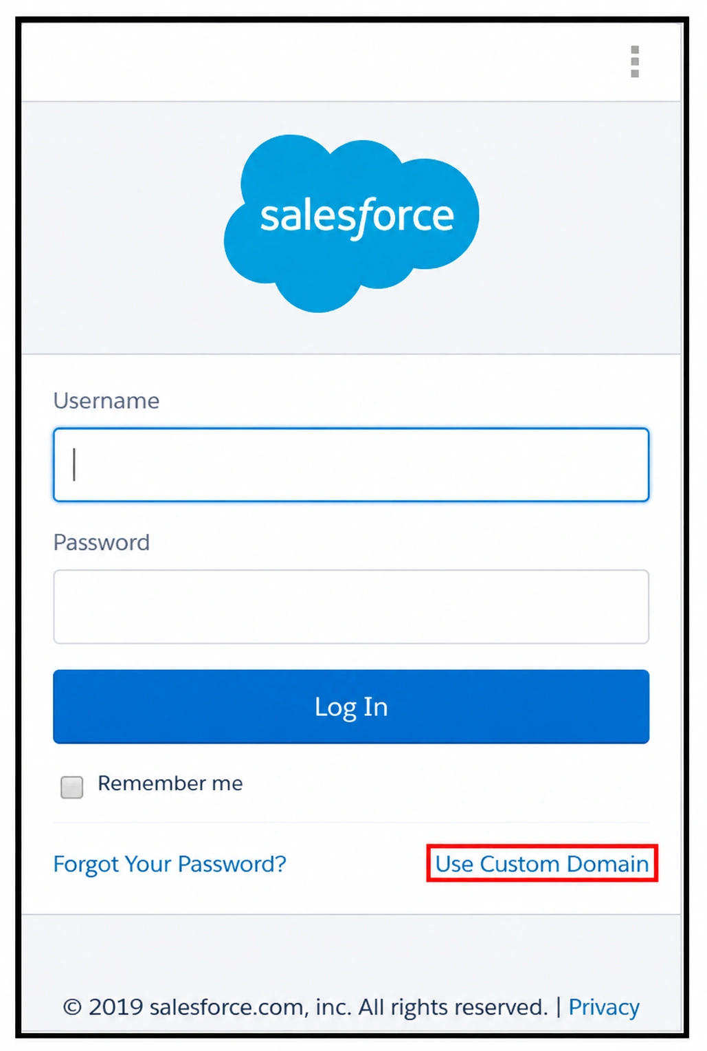 salesforce username