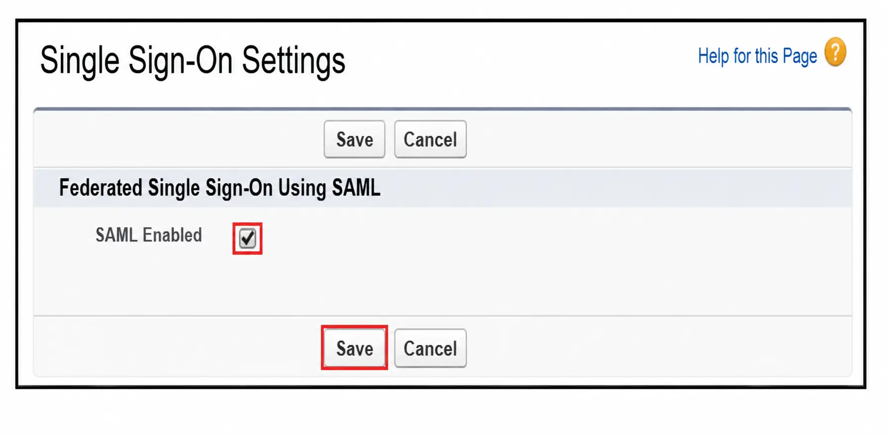 sign-on settings