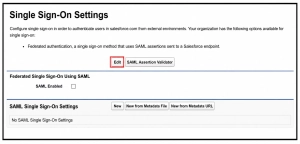 single sign-on setting