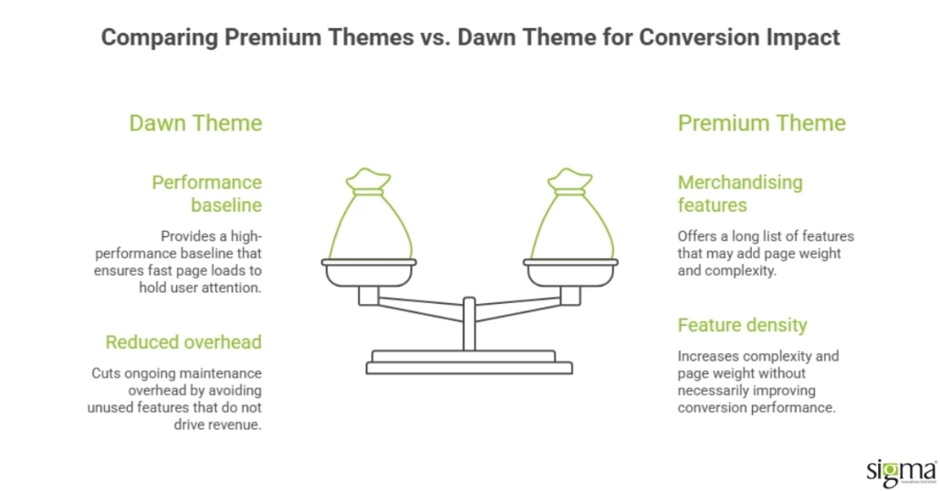 Comparing Premium Theme vs. Dawn Theme